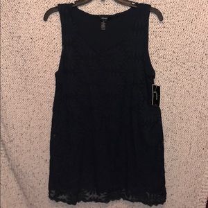 Lace, blue flower dress